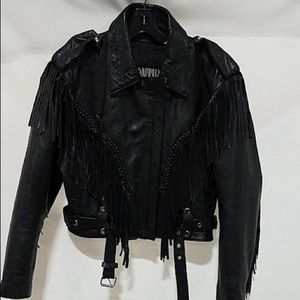 Vintage fringe leather jacket by Frontier Leathers